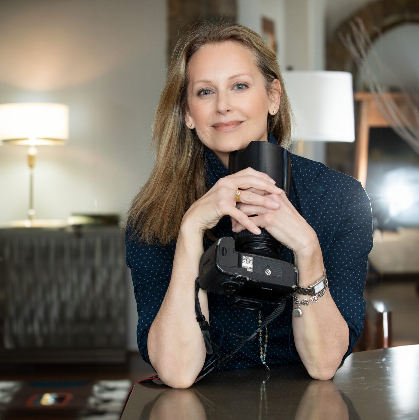 Lisa Houlgrave with her camera
